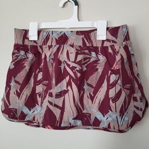 Garnet Hill size 8 maroon floral skirt swim bottom